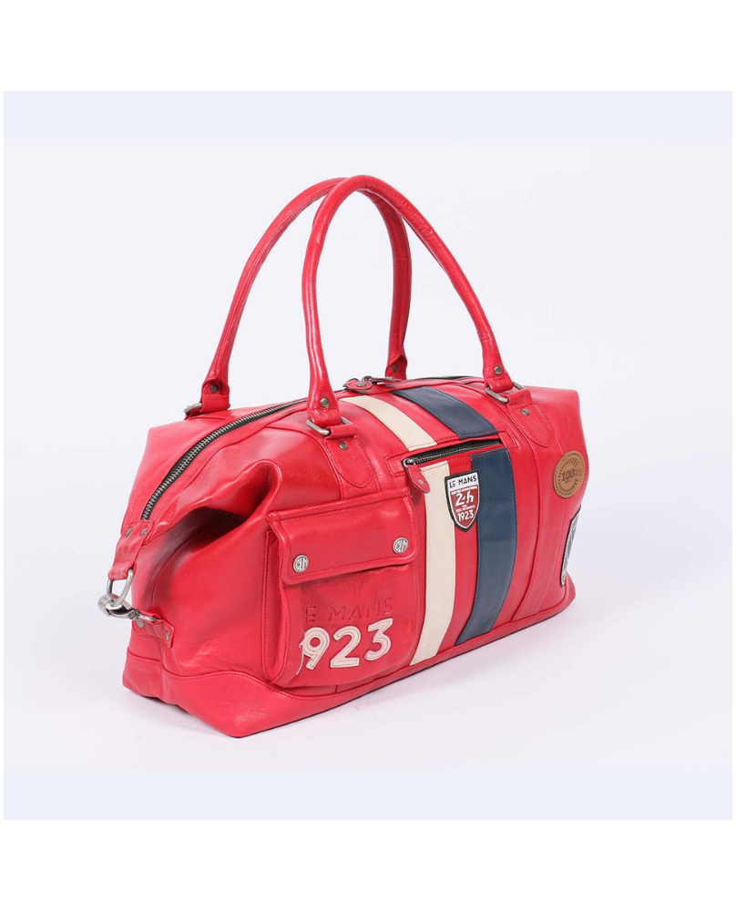 Sac cuir 24H LE MANS rouge