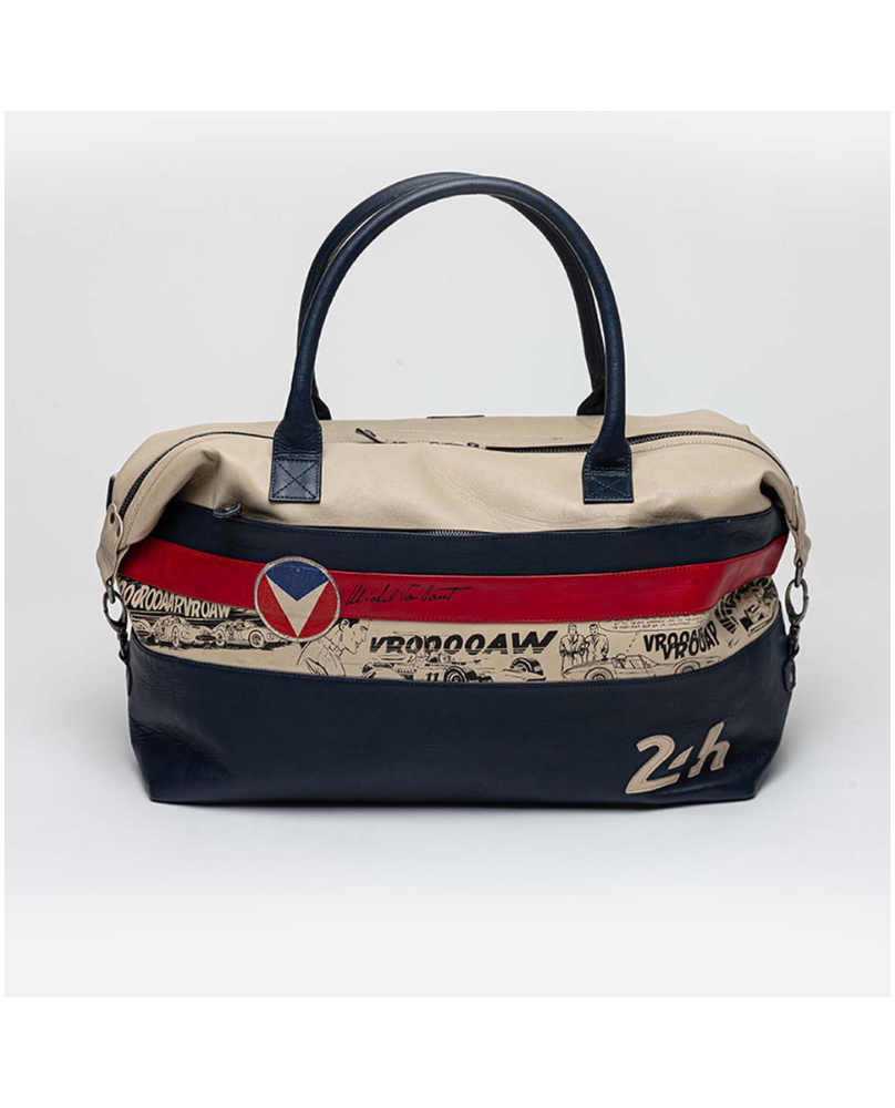 Sac bandoulière cuir 24H Le Mans Michel Vaillant Royal Blue 48H